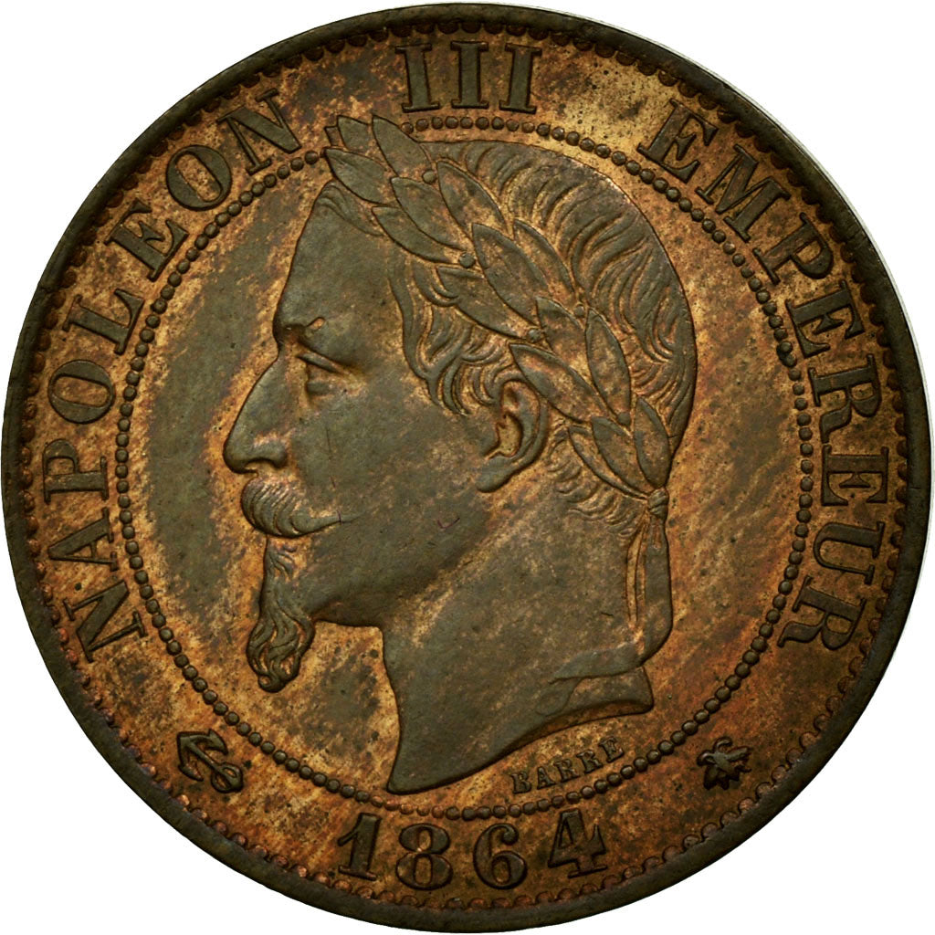 Monnaie, France, Napoleon III, Napoléon III, 5 Centimes, 1864, Paris, SUP+