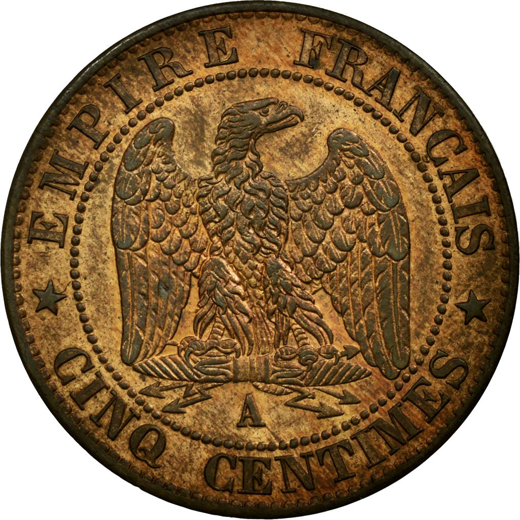 Monnaie, France, Napoleon III, Napoléon III, 5 Centimes, 1864, Paris, SUP+