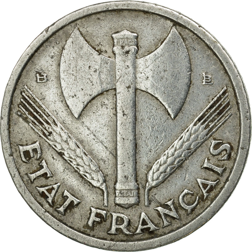 France, 1 Franc, Bazor, 1943, Beaumont-Le-Roger, Aluminum, VF(30-35), Le