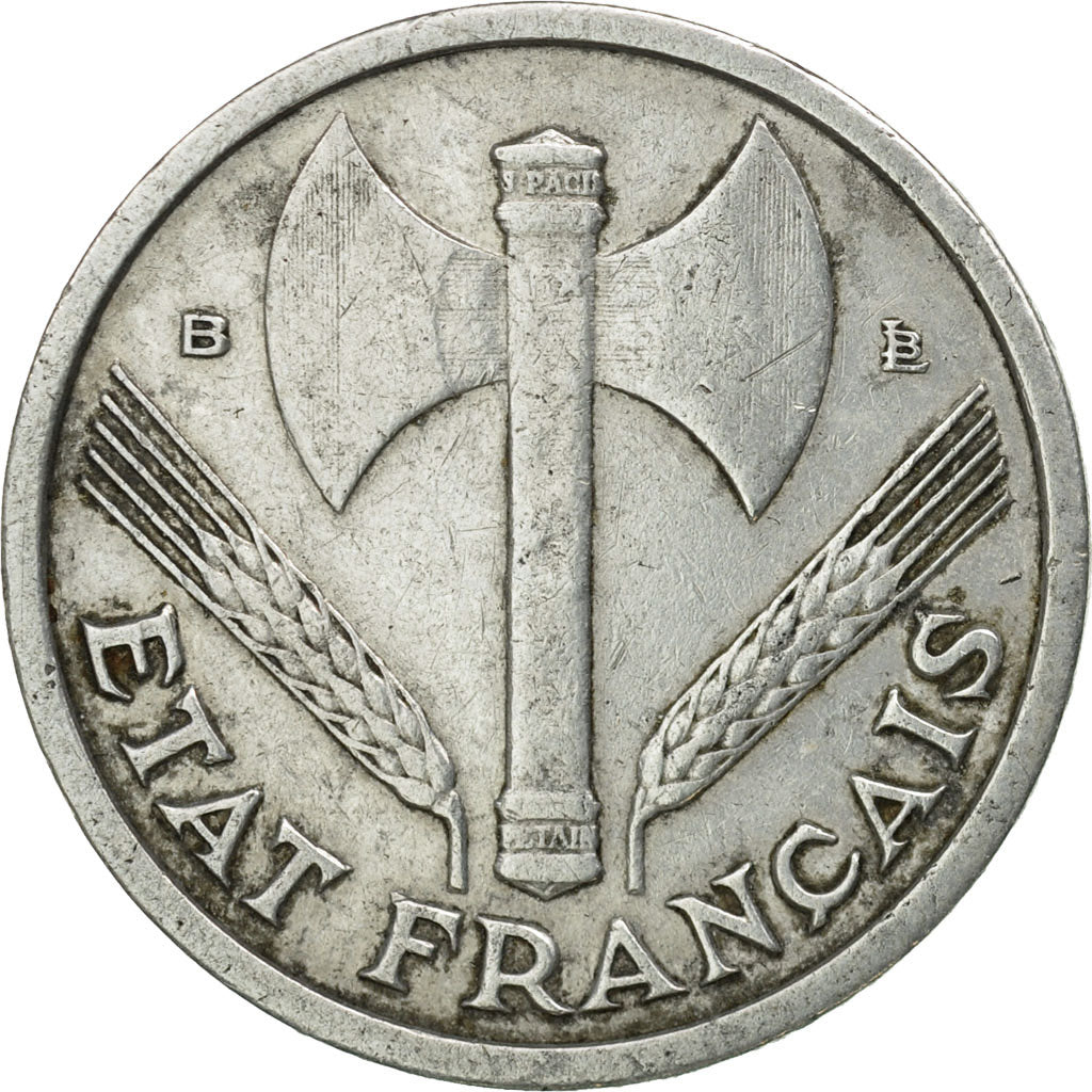 France, 1 Franc, Bazor, 1944, Beaumont-Le-Roger, Aluminum, VF(30-35), Le
