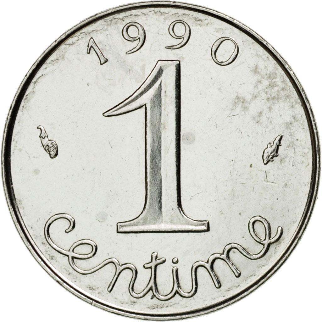 Munten, Frankrijk, Épi, Centime, 1990, Paris, PR, Stainless Steel, KM:928, Le