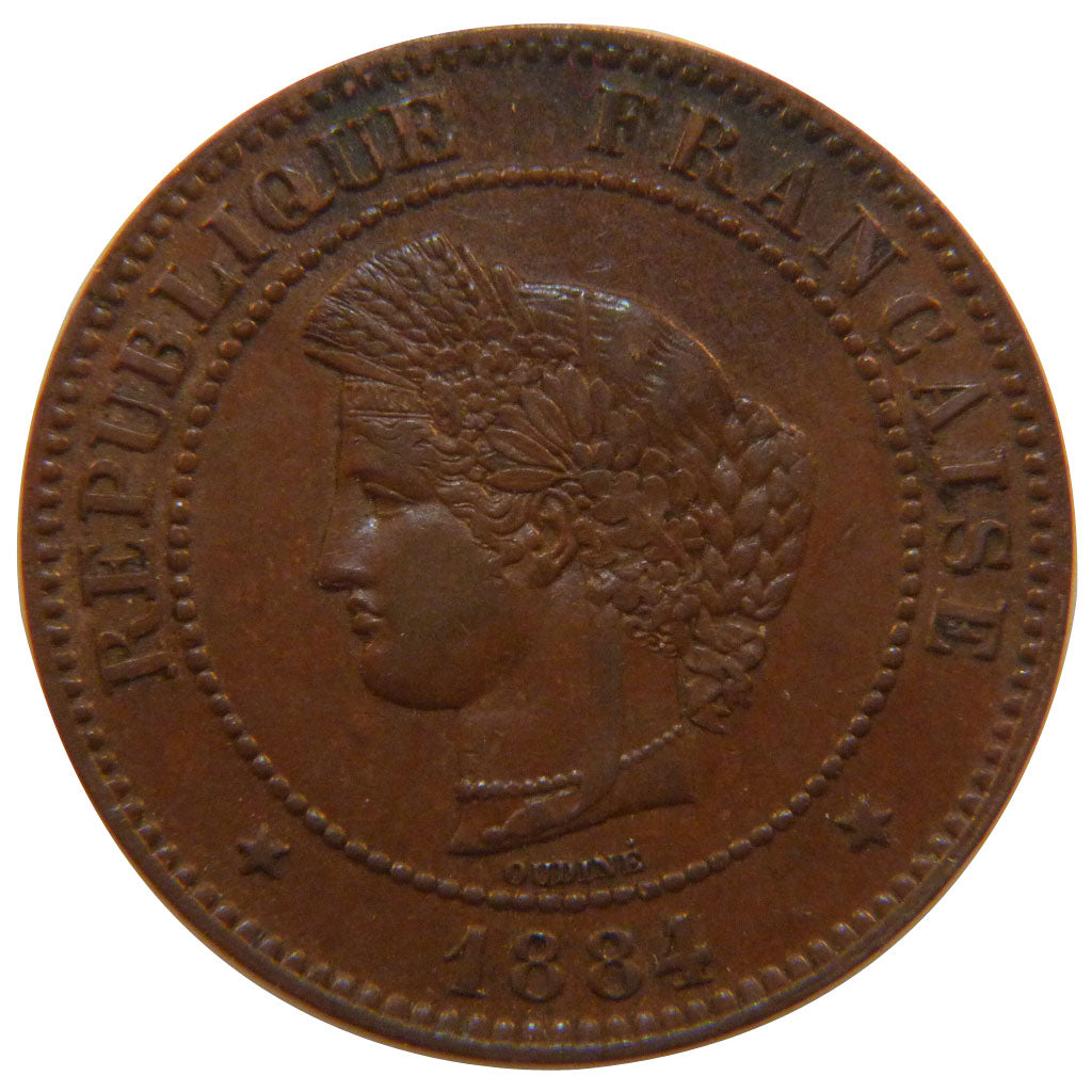 Coin, France, Cérès, 5 Centimes, 1884, Paris, AU(55-58), Bronze, KM:821.1