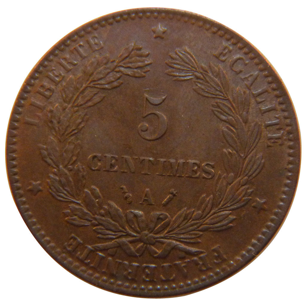 Coin, France, Cérès, 5 Centimes, 1885, Paris, AU(55-58), Bronze, KM:821.1