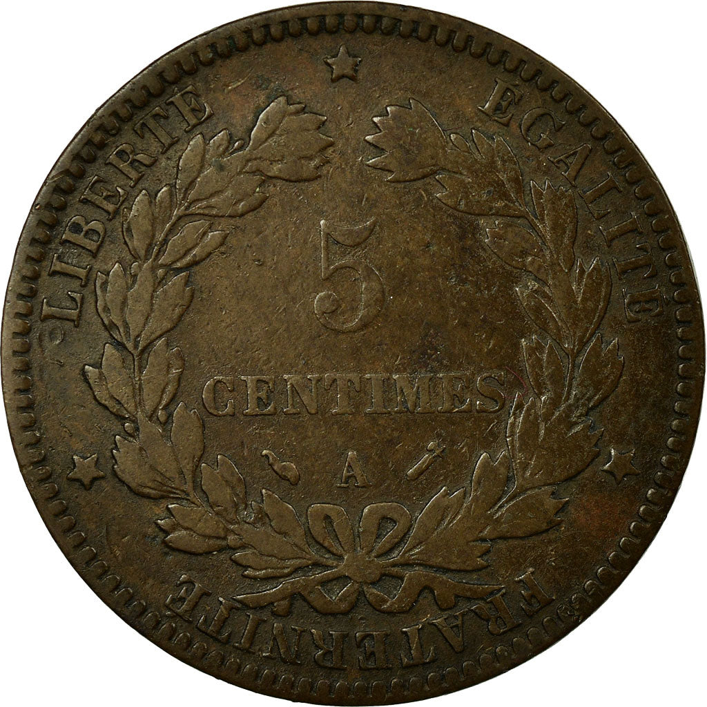Moneda, Francia, Cérès, 5 Centimes, 1896, Paris, MBC, Bronce, KM:821.1