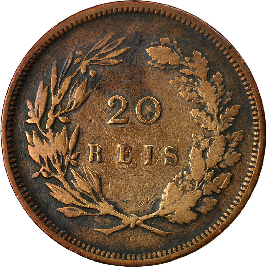 Coin, Portugal, Carlos I, 20 Reis, 1892, VF(30-35), Bronze, KM:533