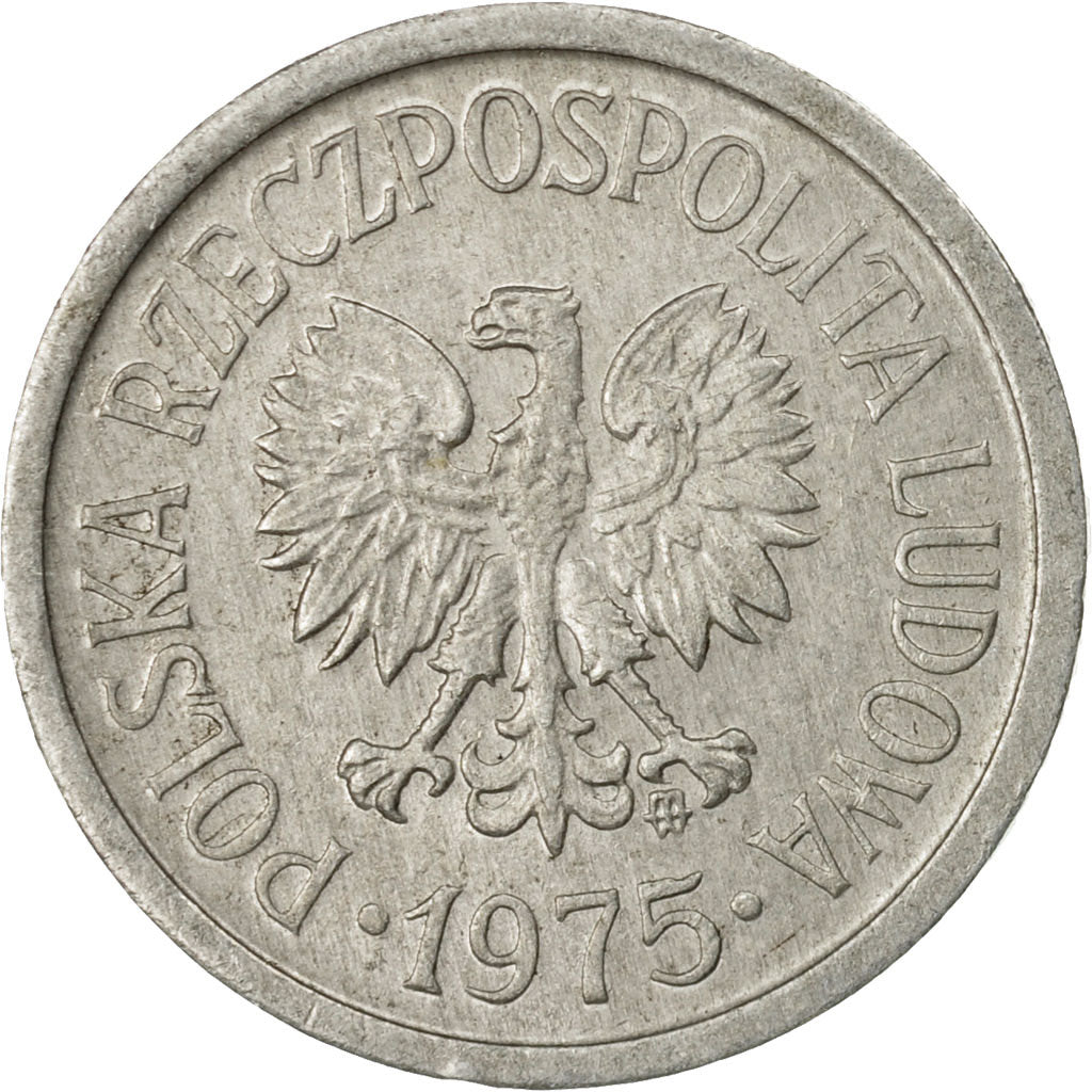 Moneta, Polonia, 10 Groszy, 1975, Warsaw, BB, Alluminio, KM:AA47