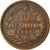 Moneda, Italia, Vittorio Emanuele II, 10 Centesimi, 1863, Rome, BC+, Cobre