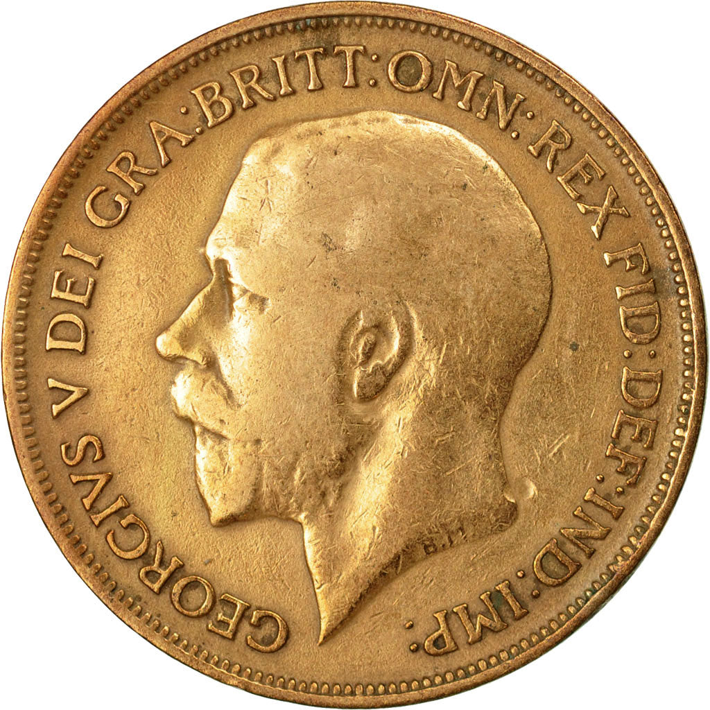 Moneta, Wielka Brytania, George V, Penny, 1916, VF(30-35), Bronze, KM:810