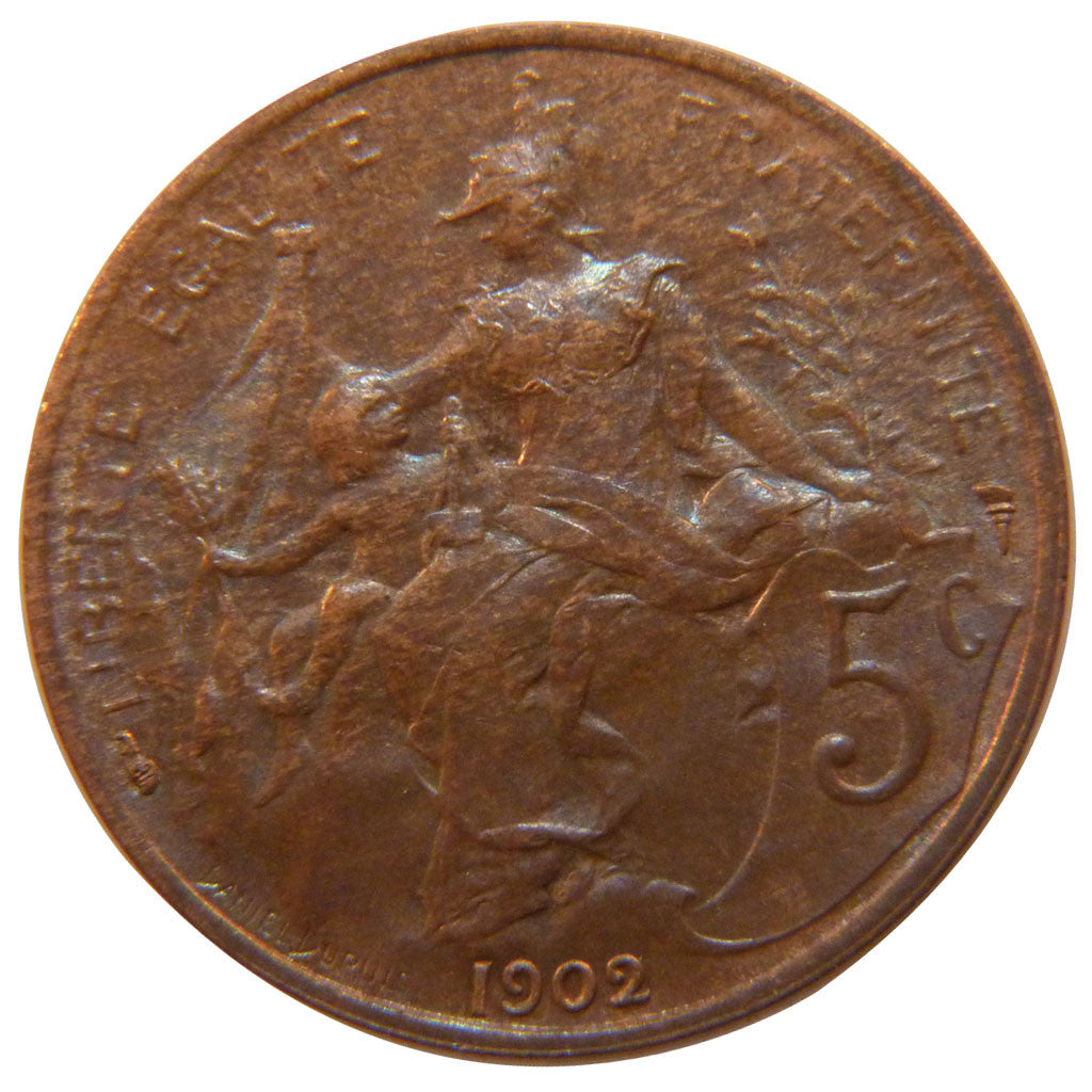Monnaie, France, Dupuis, 5 Centimes, 1902, SUP, Bronze, Gadoury:165