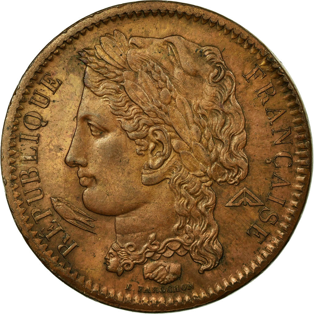 France, 10 Centimes, Concours de Farochon, 1848, Paris, Pattern, Bronze