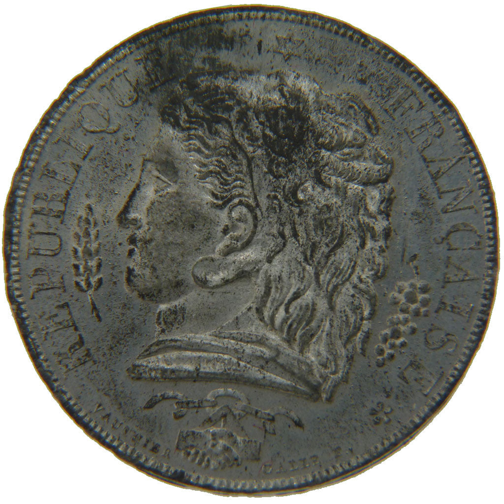 France, 10 Centimes, Concours de Vauthier-Galle, 1848, Paris, Pattern, Tin