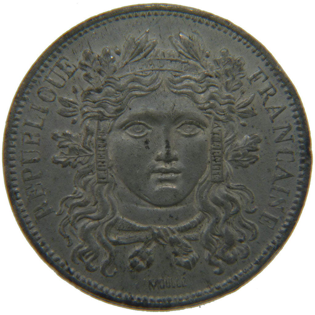 France, 10 Centimes, Concours de Moullé, 1848, Paris, Essai, Étain, SUP+