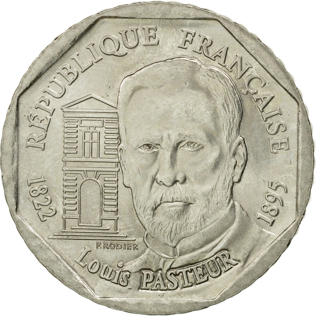 Moneta, Francia, Pasteur, 2 Francs, 1995, Paris, BB, Nichel, KM:1119, Le