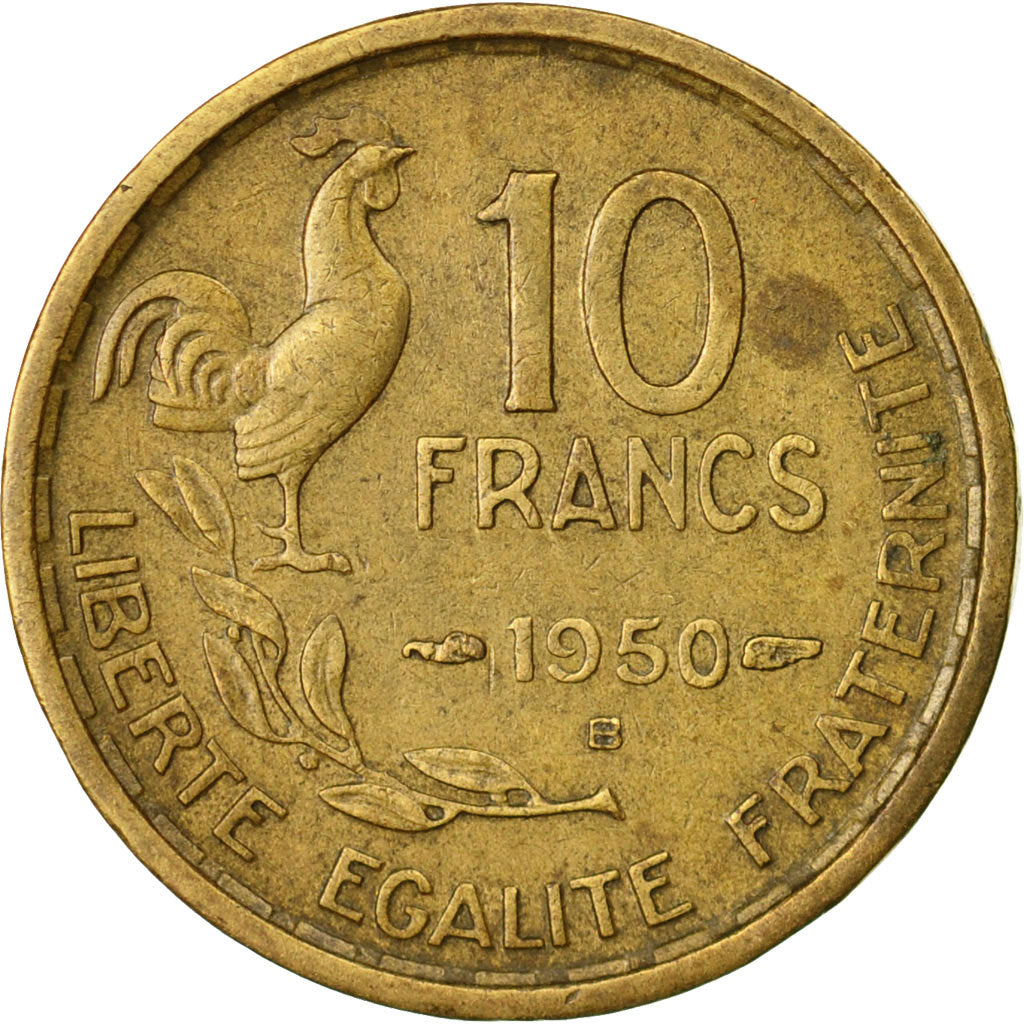 Coin, France, Guiraud, 10 Francs, 1950, Beaumont - Le Roger, VF(30-35)