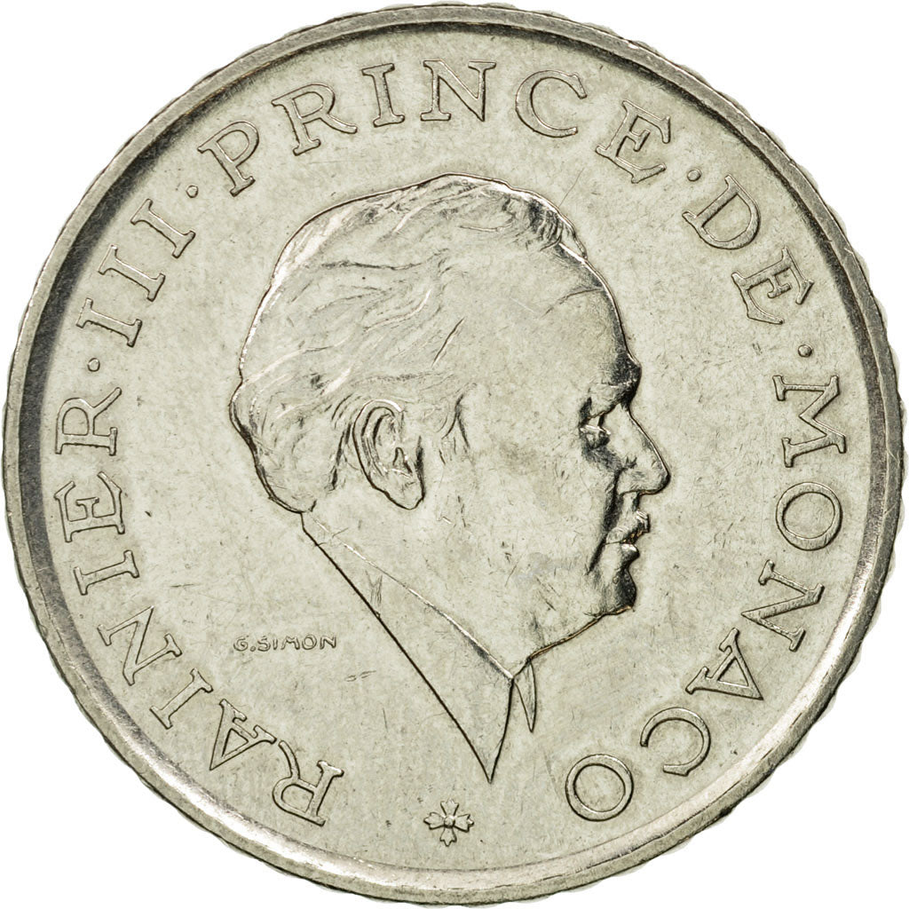Coin, Monaco, Rainier III, 2 Francs, 1981, AU(50-53), Nickel, KM:157