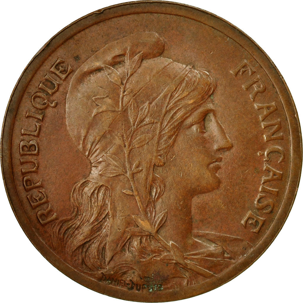 Moneta, Francia, Dupuis, 10 Centimes, 1921, Paris, BB+, Bronzo, KM:843, Le
