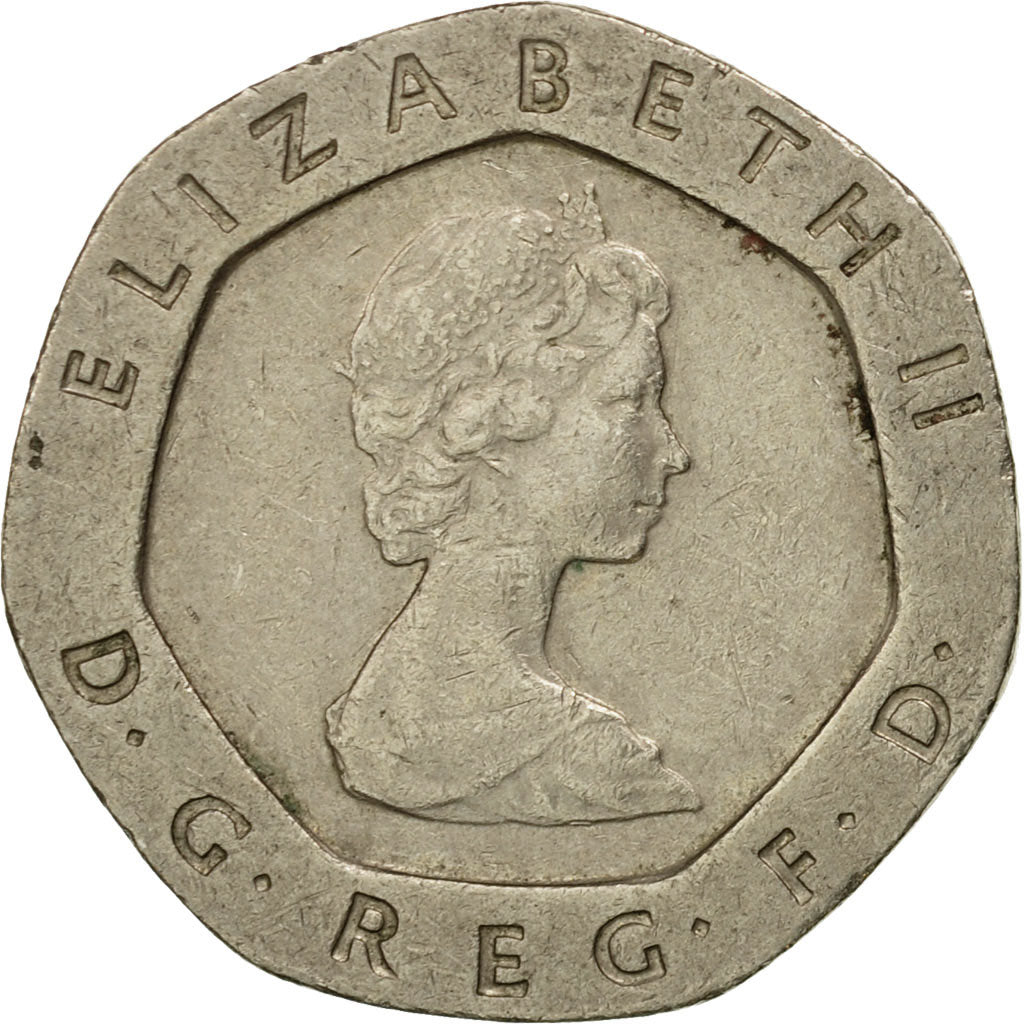 Moneta, Gran Bretagna, Elizabeth II, 20 Pence, 1982, MB+, Rame-nichel, KM:931