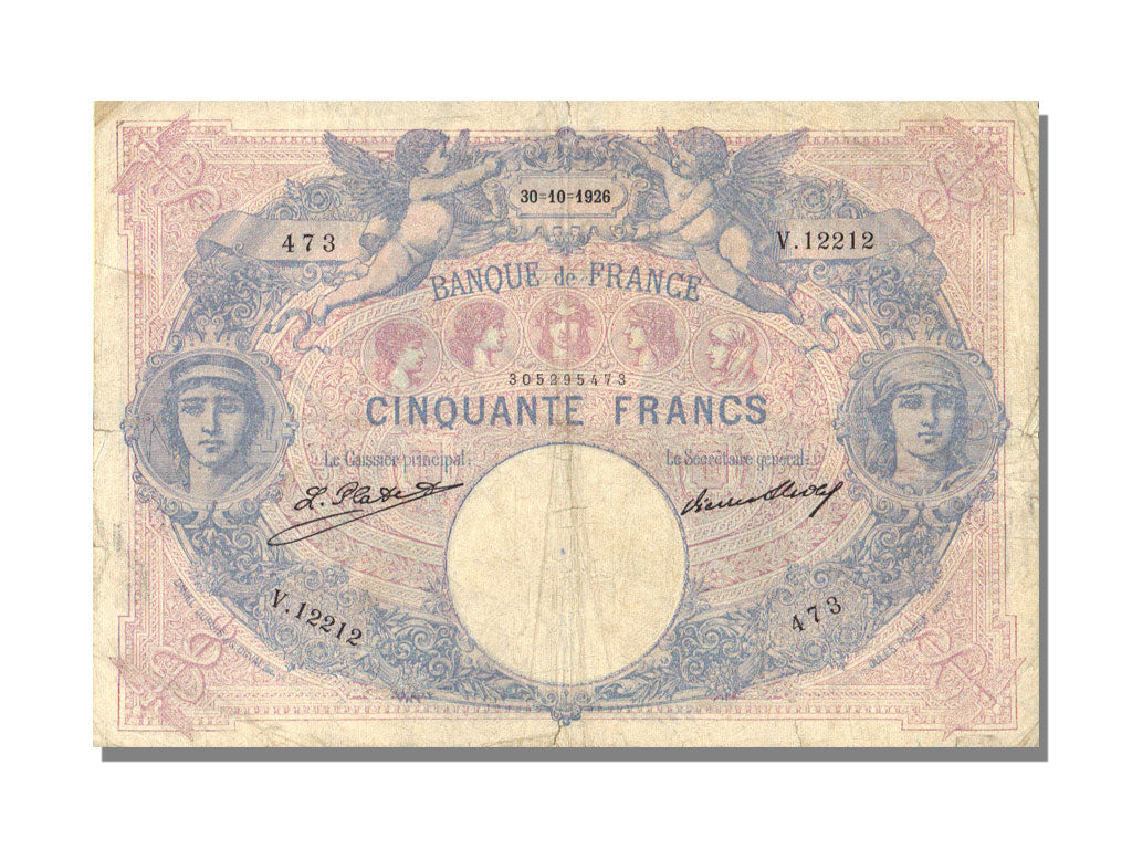 Billet, France, 50 Francs, 50 F 1889-1927 ''Bleu et Rose'', 1926, 1926-10-30