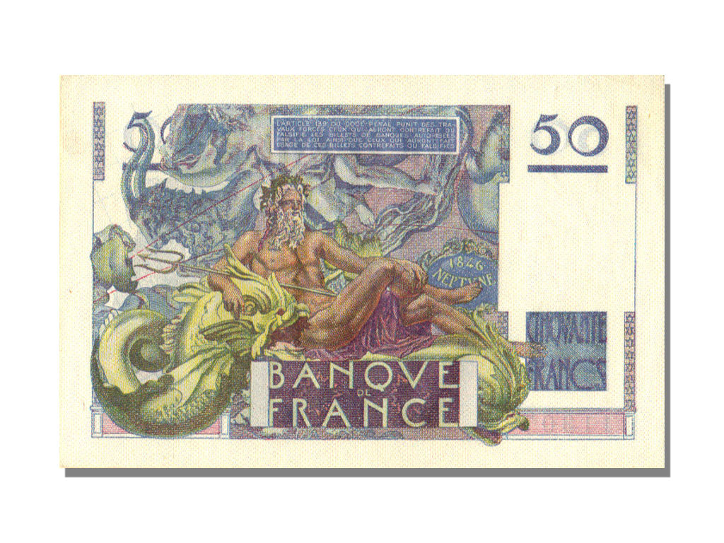 Banknote, France, 50 Francs, 50 F 1946-1951 ''Le Verrier'', 1946, 1946-03-28