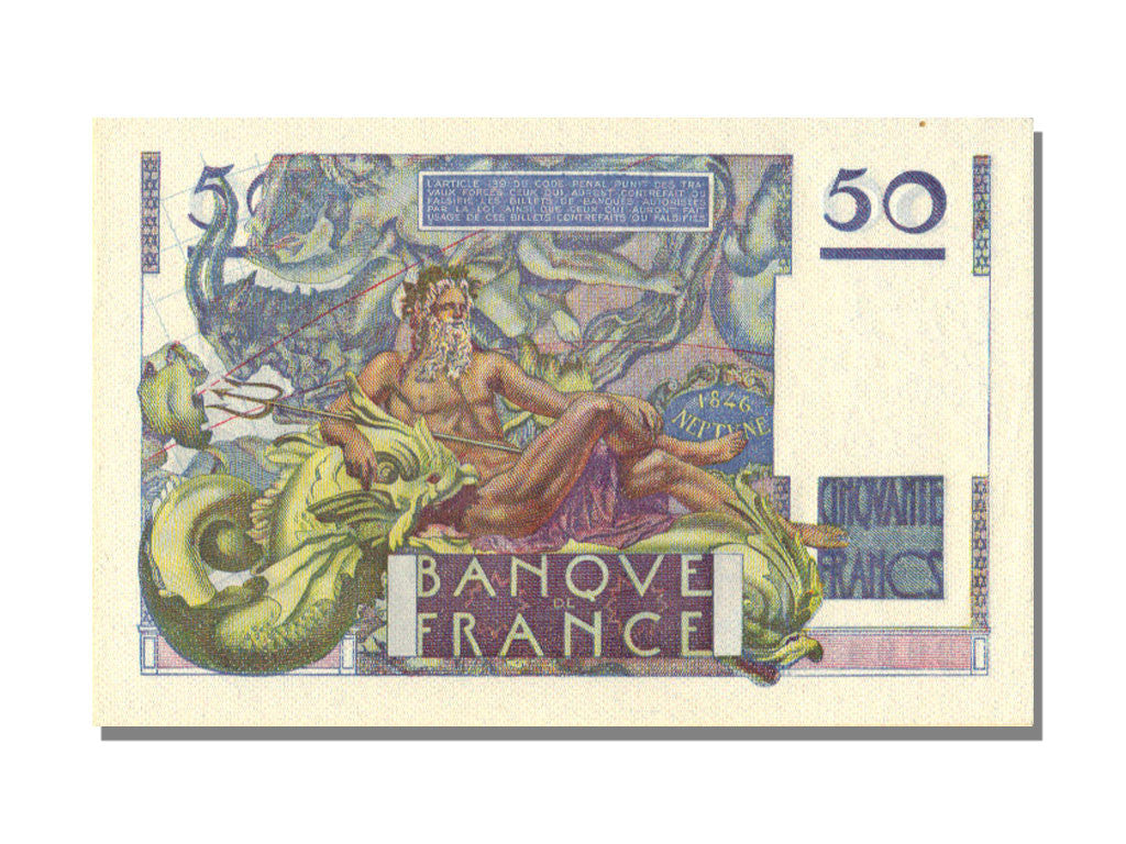 Banknote, France, 50 Francs, 50 F 1946-1951 ''Le Verrier'', 1946, 1946-05-31