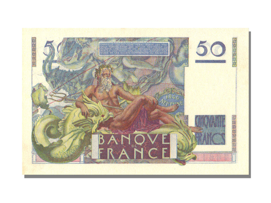 Banknote, France, 50 Francs, 50 F 1946-1951 ''Le Verrier'', 1951, 1951-02-01