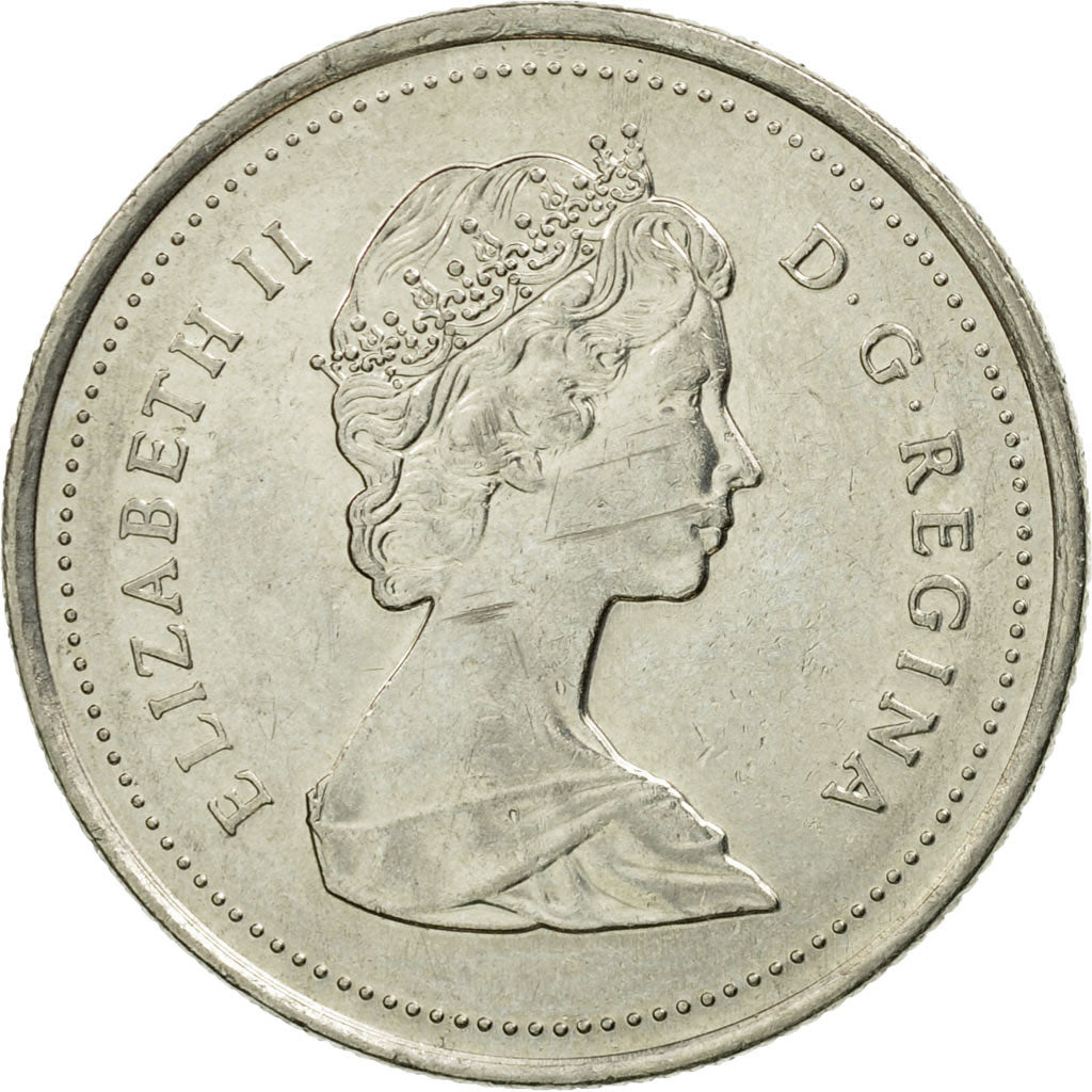 Coin, Canada, Elizabeth II, 25 Cents, 1988, Royal Canadian Mint, Ottawa