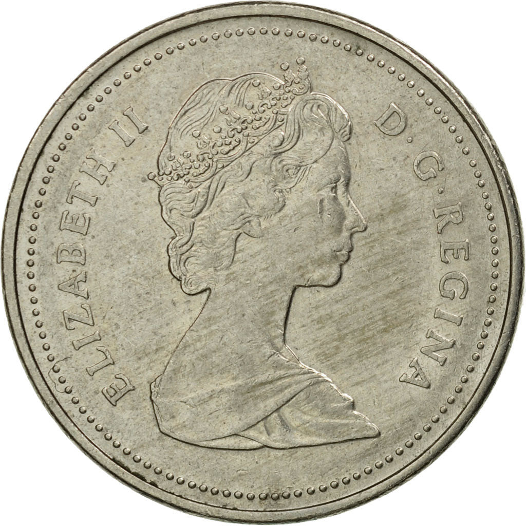 Moneta, Canada, Elizabeth II, 5 Cents, 1988, Royal Canadian Mint, Ottawa