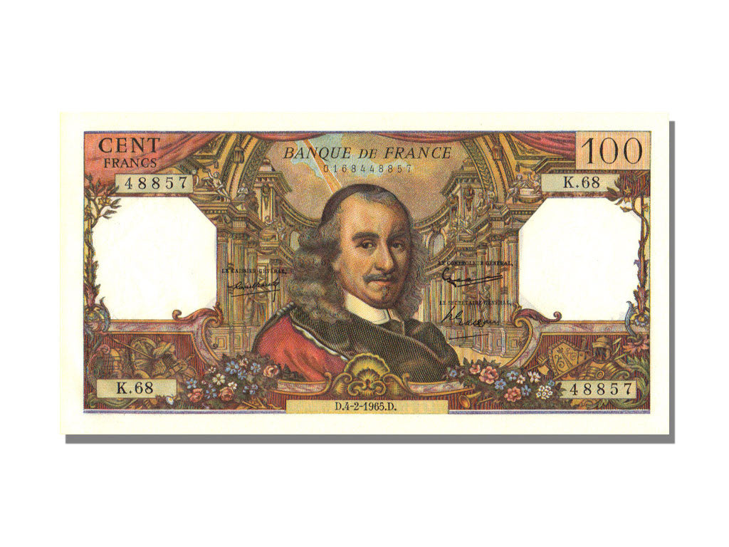 Banknote, France, 100 Francs, 100 F 1964-1979 ''Corneille'', 1965, 1965-02-04