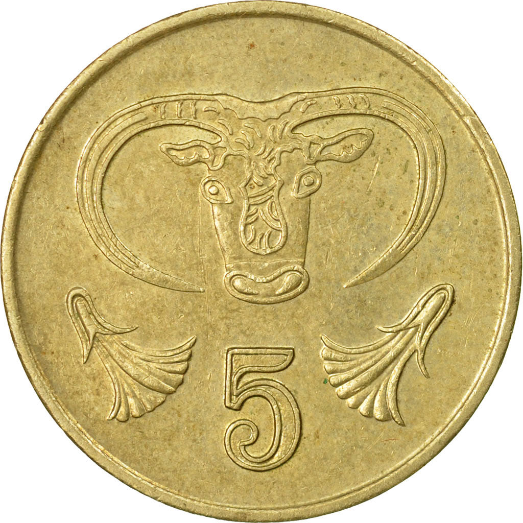 Moneta, Cipro, 5 Cents, 1993, BB, Nichel-ottone, KM:55.3
