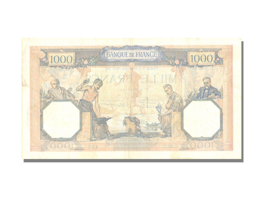 Banknot, Francja, 500 Francs, Cérès et Mercure, 1939, 1939-11-02, AU(50-53)