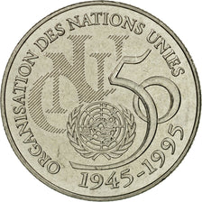France, 5 Francs, ONU, 1995, Paris, BU, Silver, MS(60-62), Gadoury:776, KM:1118