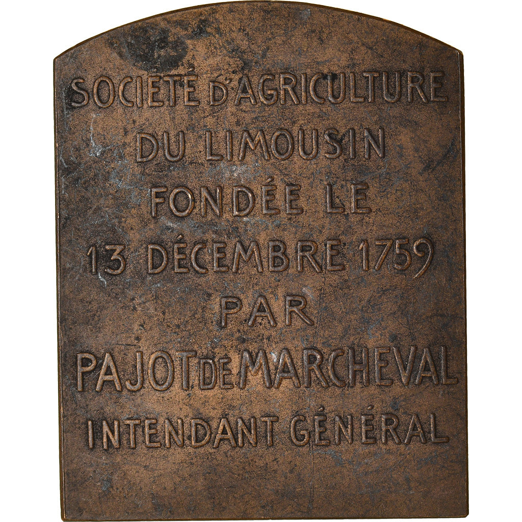 France, Médaille, Société d'Agriculture de Haute Vienne, Jacques Turgot