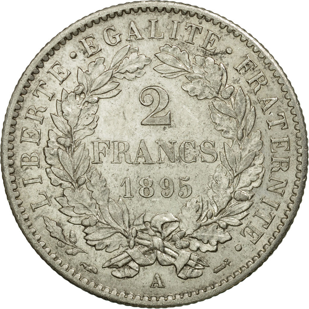 France, 2 Francs, Cérès, 1895, Paris, Argent, SUP, Gadoury:530a, KM:817.1