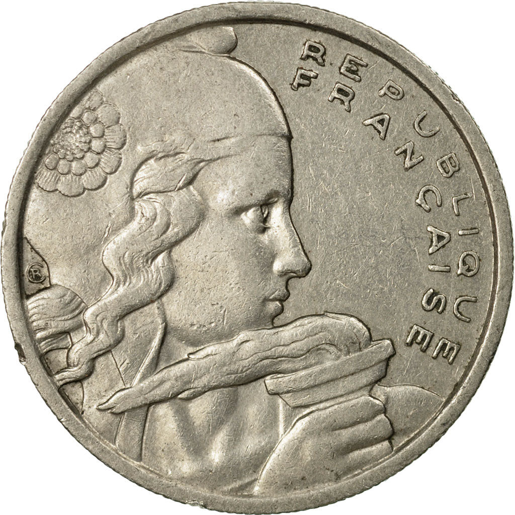 Moneta, Francia, Cochet, 100 Francs, 1956, BB, Rame-nichel, KM:919.1, Le