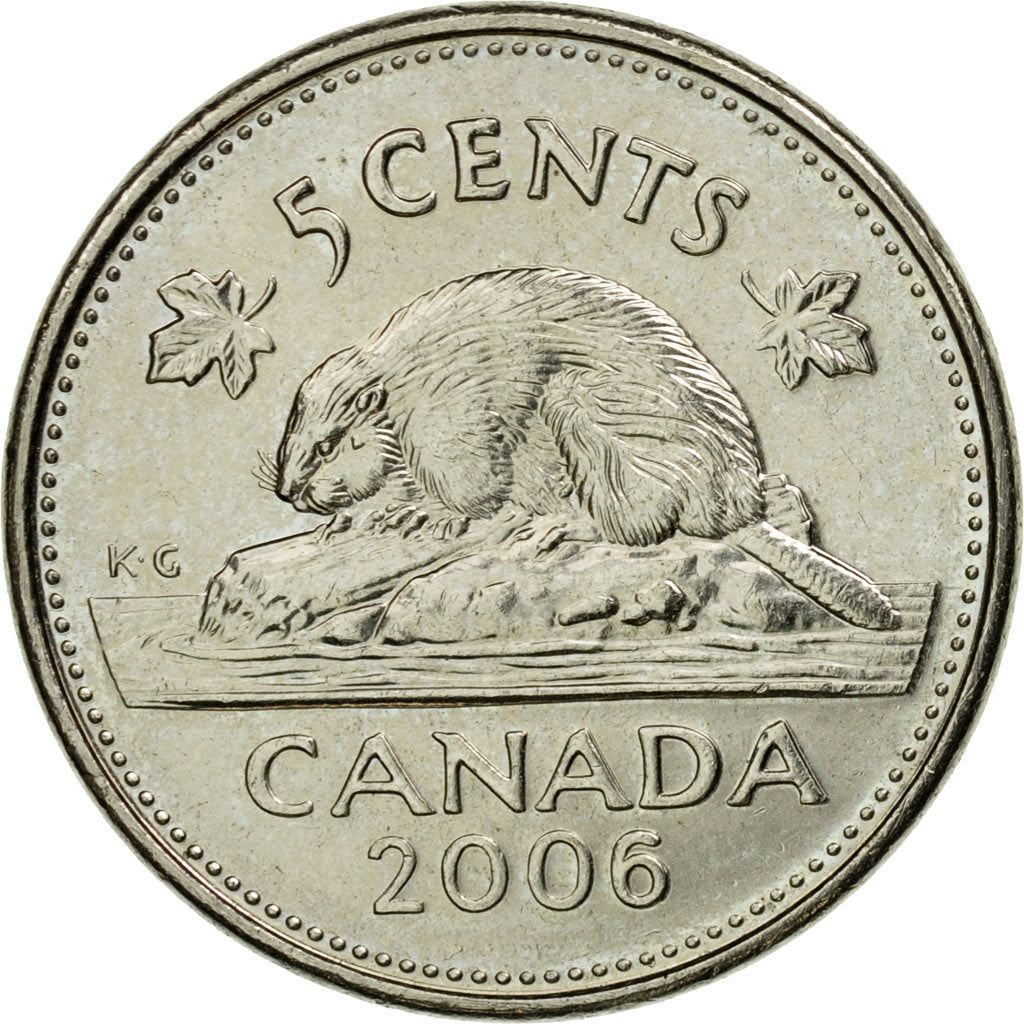 Coin, Canada, Elizabeth II, 5 Cents, 2006, Royal Canadian Mint, Winnipeg