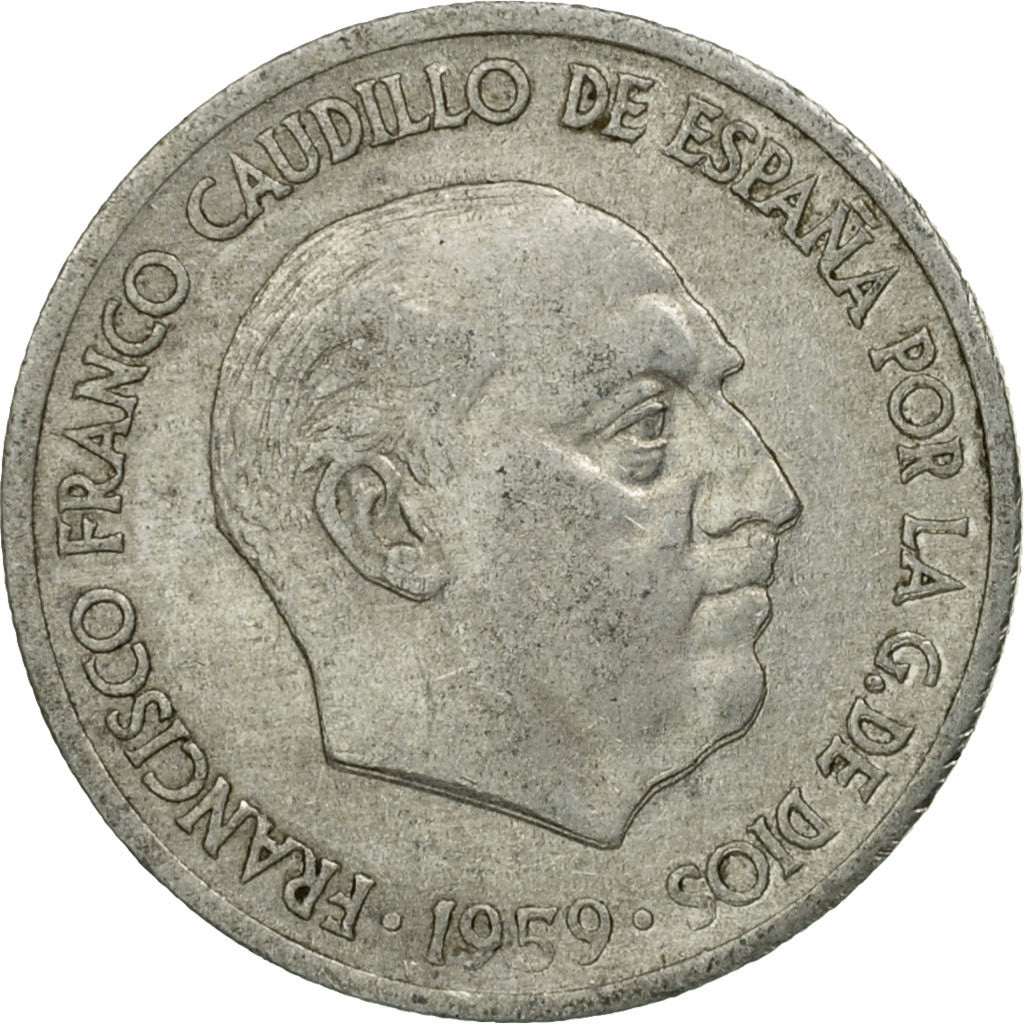 Monnaie, Espagne, Francisco Franco, caudillo, 10 Centimos, 1959, TB+, Aluminium