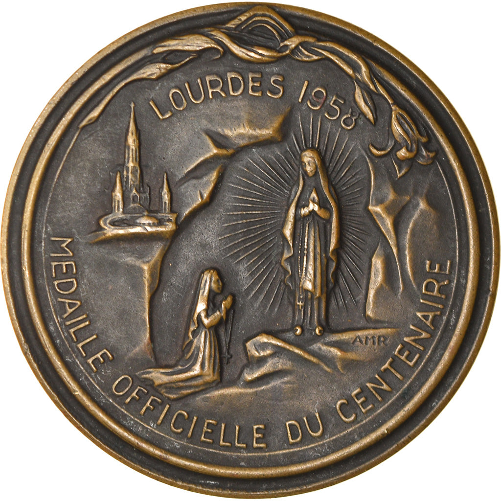 France, Médaille, Lourdes, Centenaire, Année Jubilaire, Pie XII, Religions &