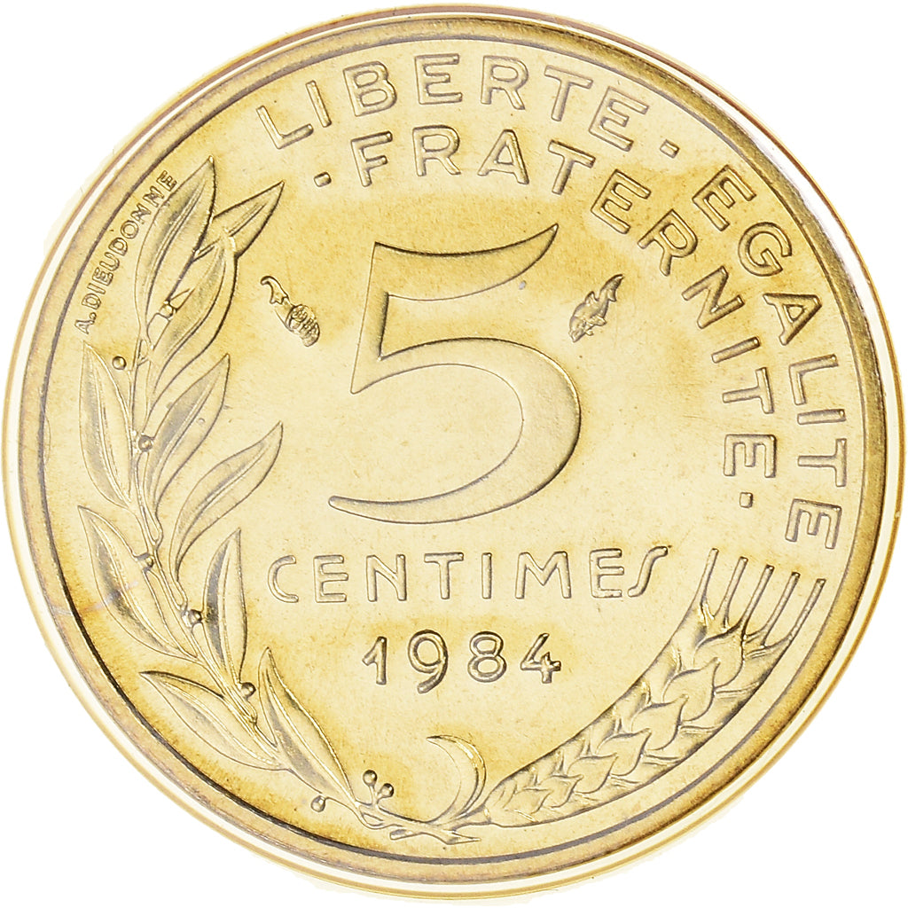 Coin, France, Marianne, 5 Centimes, 1984, Paris, FDC, MS(65-70)