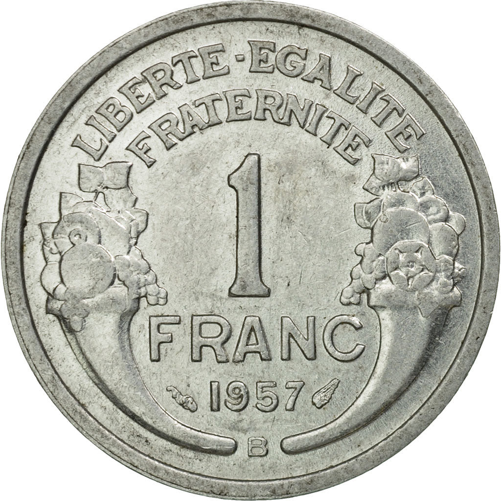 Monnaie, France, Morlon, Franc, 1957, Beaumont - Le Roger, SUP, Aluminium