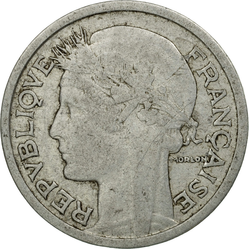 Monnaie, France, Morlon, Franc, 1945, Beaumont - Le Roger, TB+, Aluminium