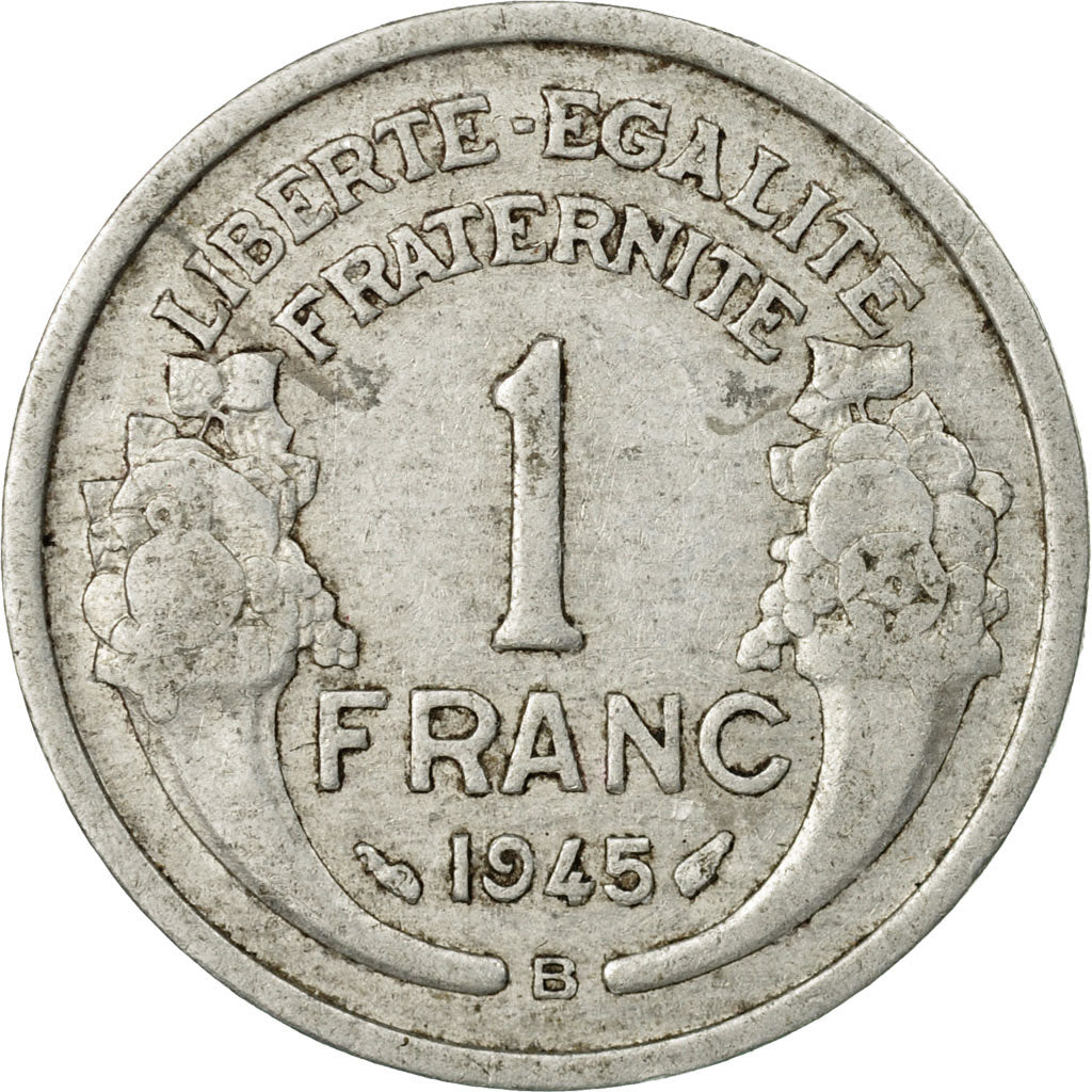 Monnaie, France, Morlon, Franc, 1945, Beaumont - Le Roger, TB+, Aluminium