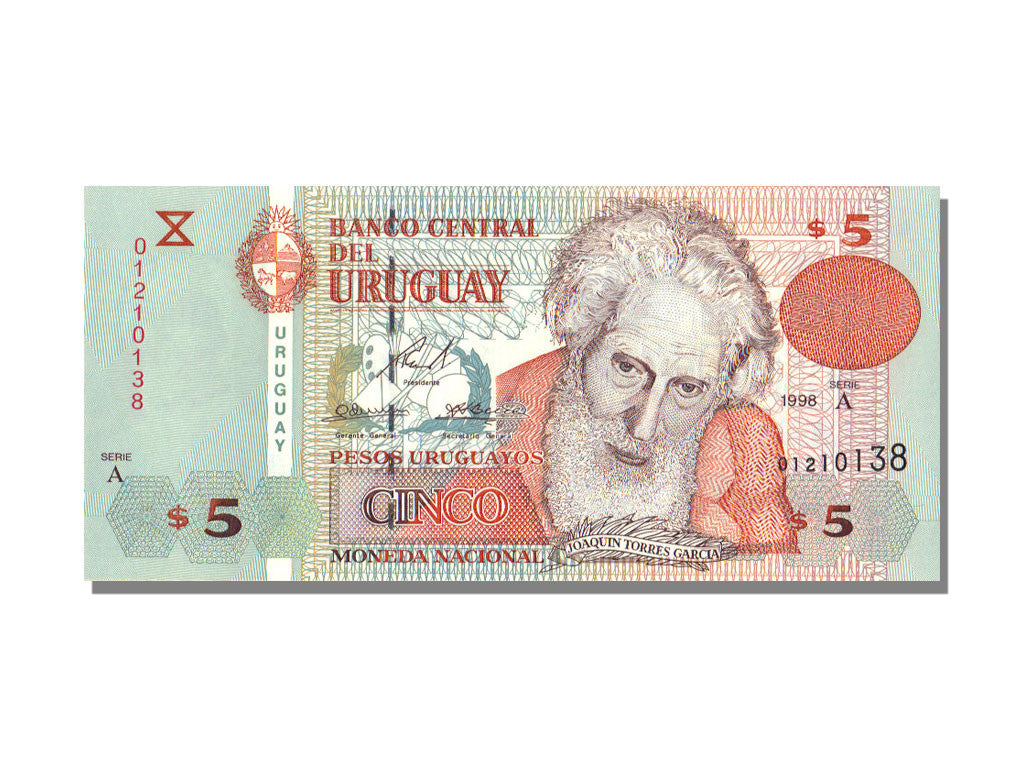 Billete, 5 Pesos Uruguayos, 1998, Uruguay, UNC