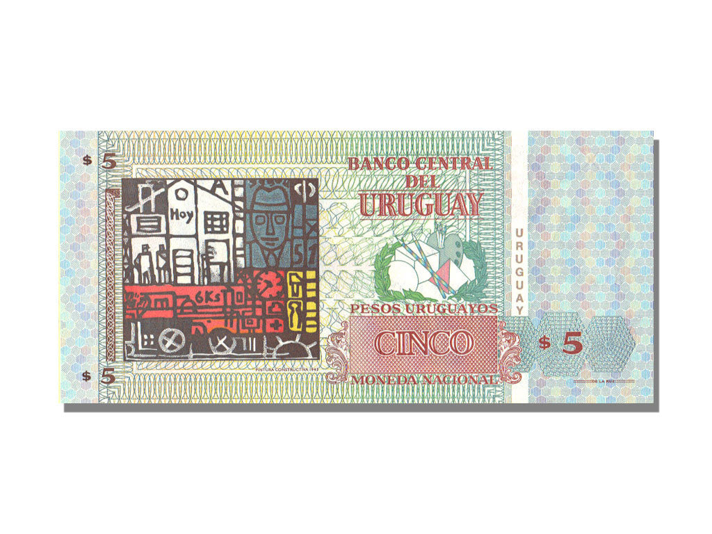 Billete, 5 Pesos Uruguayos, 1998, Uruguay, UNC