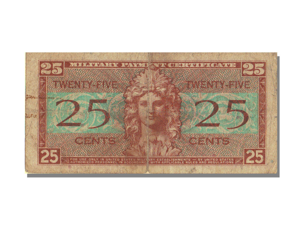 Banknote, United States, 25 Cents, KM:M31, VF(20-25)