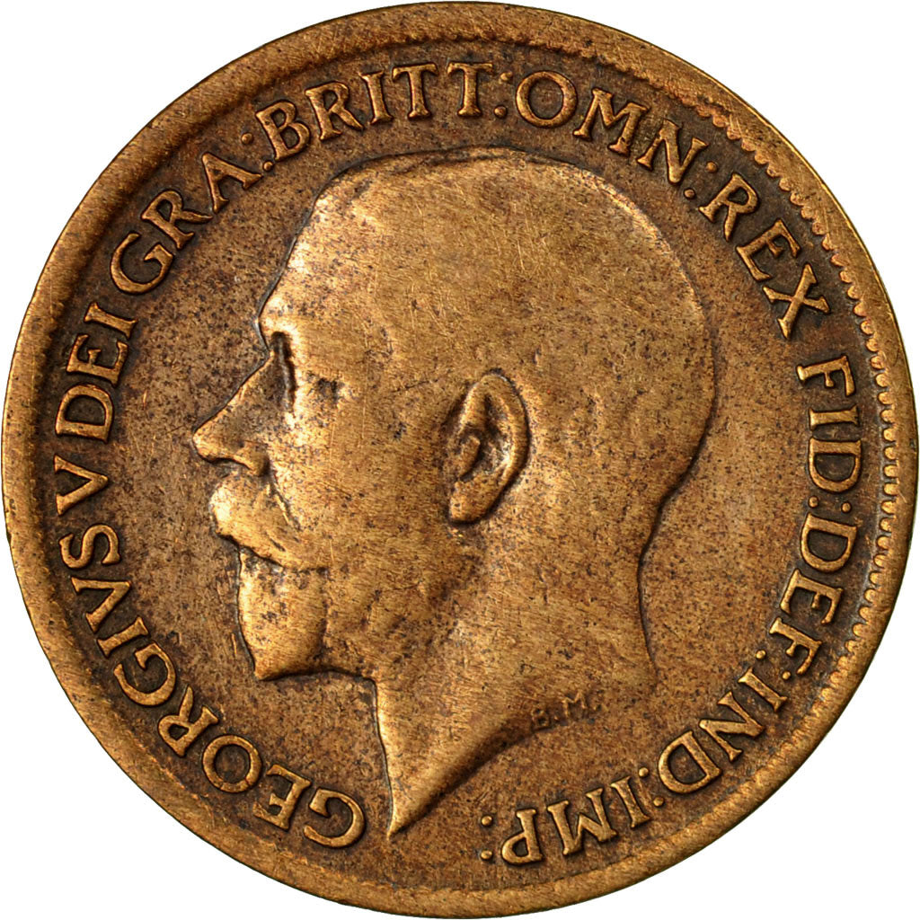 Monnaie, Grande-Bretagne, George V, Farthing, 1918, TTB, Bronze, KM:808.1