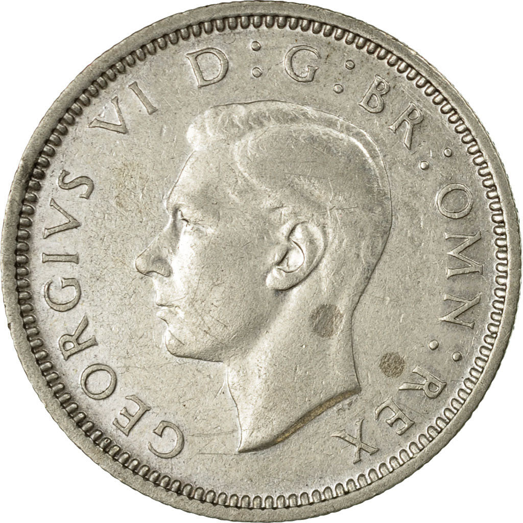 Coin, Great Britain, George VI, 6 Pence, 1945, EF(40-45), Silver, KM:852