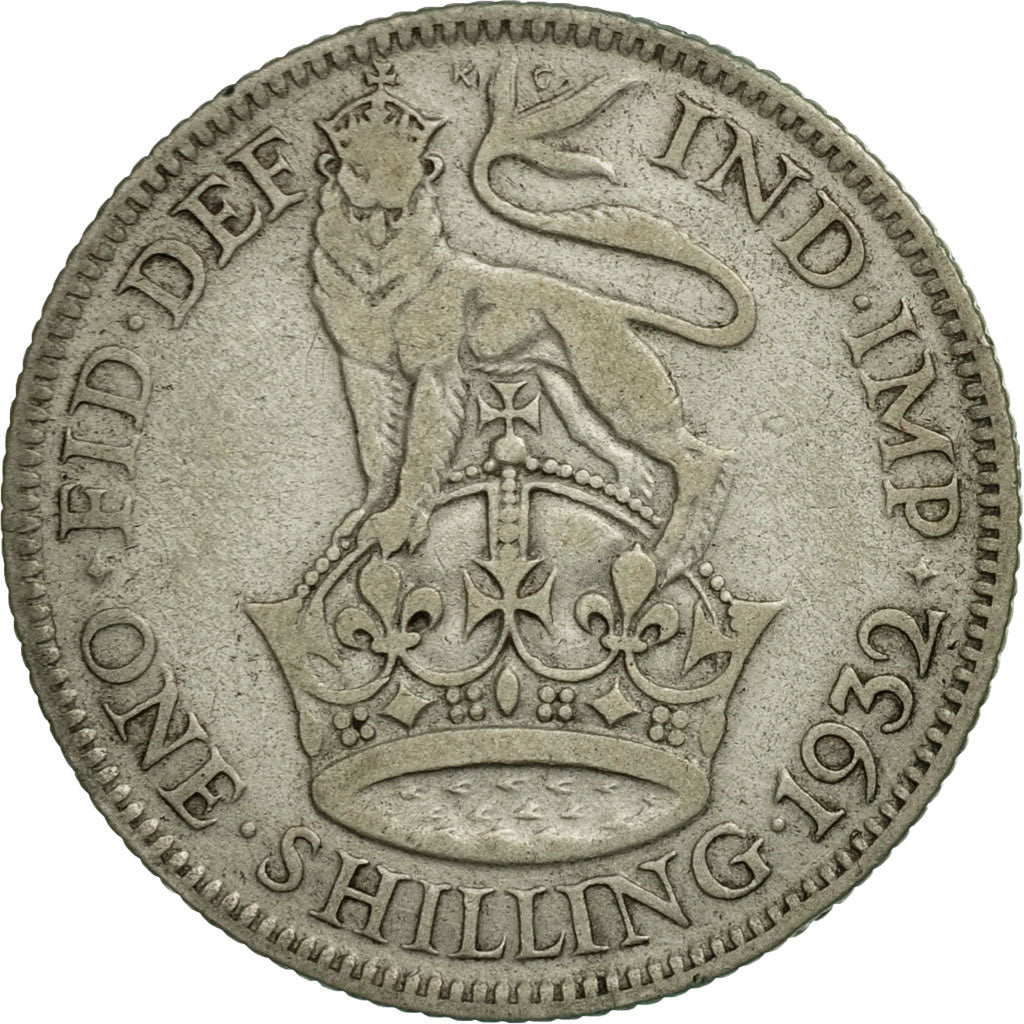 Coin, Great Britain, George V, Shilling, 1932, EF(40-45), Silver, KM:833