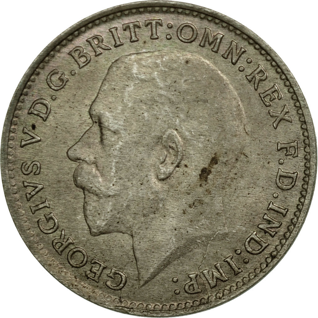 Coin, Great Britain, George V, 3 Pence, 1920, EF(40-45), Silver, KM:813