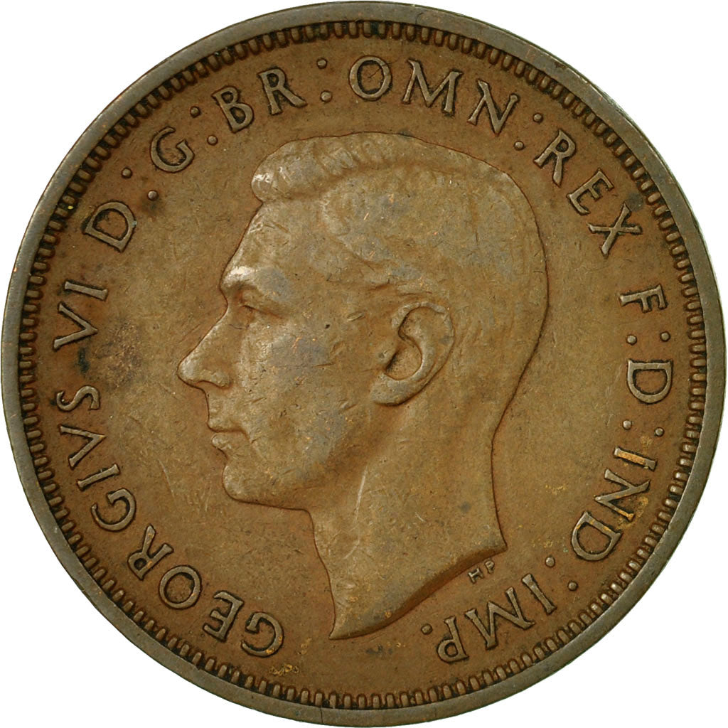 Coin, Great Britain, George VI, 1/2 Penny, 1938, EF(40-45), Bronze, KM:844