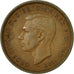 Coin, Great Britain, George VI, 1/2 Penny, 1938, EF(40-45), Bronze, KM:844